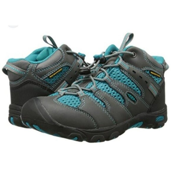 Keen Kids Hiking Boots Blue Size 4 EUC - Picture 1 of 7